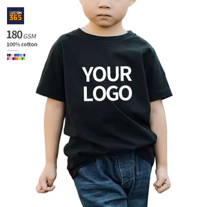 Camiseta de Verano para Niños, 100% Algodón, Tejida, Transpirable, de Manga Corta, Informal, al por Mayor - Product Image 1