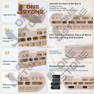 Planche <span class=keywords><strong>de</strong></span> suspension en bois personnalisée pour l'escalade <span class=keywords><strong>Barre</strong></span> <span class=keywords><strong>de</strong></span> traction pour l'escalade - Product Image 3