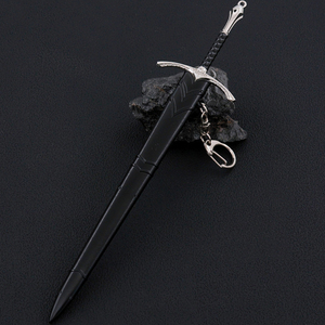 Drames de cinéma et de télévision <span class=keywords><strong>Le</strong></span> <span class=keywords><strong>Seigneur</strong></span> <span class=keywords><strong>des</strong></span> <span class=keywords><strong>Anneaux</strong></span> Assistant Gandalf Glamdring Épée Mini Arme 22cm 76g Porte-clés en métal - Product Image 4