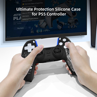 Housse de contrôleur de jeu en silicone ultra-mince poignée antidérapante avec texture résistante à la sueur découpes de précision pour accessoire de jeu PS5