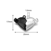 Fermoirs aimantés en métal, breloques en forme de cœur, breloques DIY pour bijoux, connecteur magnétique pour bracelet et collier