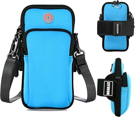 Azul con correa crossbody y gancho