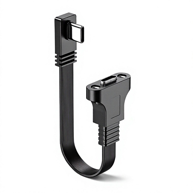 Type-C Extension Cable USB 31 Male to Female 10 Gbps with Ear Screw Holes for Secure Data and Charging Silicone cable
