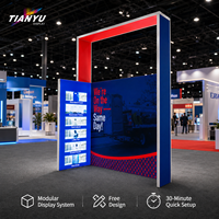 Système d'exposition en aluminium TIANYU pour stand de salon, panneaux en tissu pour événements de marque, promotion de vente au détail et conférences