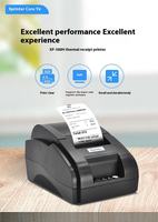 Imprimante thermique de reçus mini Xprinter XP-58IIH 58 mm, machine POS portable BT pour Android, commande vocale automatique, USB sans fil