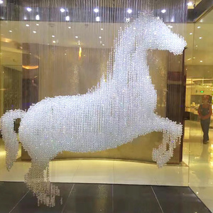 Lustre en cristal créatif en forme de <span class=keywords><strong>cheval</strong></span>, grand luminaire décoratif pour hall d'hôtel de luxe, art moderne, personnalité créative - Product Image 6