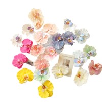 Kepala Bunga Anggrek Phalaenopsis Buatan Gaya Baru, Bunga Palsu Plastik Lembut Gaya Korea, Bunga Impor