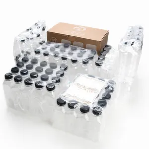 Bottiglia per bevande da 500Ml di succo quadrato in plastica Pet trasparente monouso da 16 once di vendita calda con tappo antimanomissione