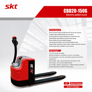 Apilador semieléctrico de mástil alto CBD20-410 para almacén, manipulador de materiales de servicio pesado - Product Image 2
