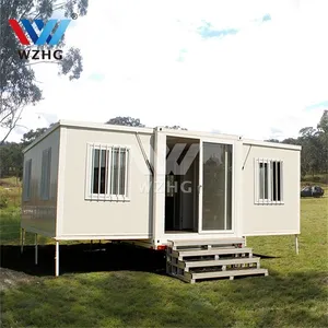 Casa de contêiner expansível com casas móveis, casas de celular, casas pré-fabricadas com resistência ao fogo agradável