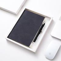 Vente en gros Promotionnel Personnalisé Logo en creux A5 Bureau École Coffret cadeau en cuir avec couverture souple Carnet de Notes avec jeu de stylos
