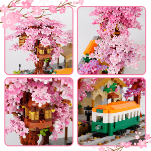 Sê-ri Street View Bộ Đồ Chơi Khối Xây Dựng Nhỏ Hình Tàu Sakura Bộ Lắp Ráp Siêu Nhỏ Thú Vị Cho Trẻ Em - Product Image 3