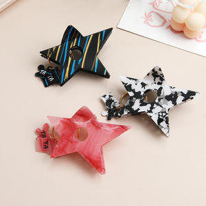 Grande pince à cheveux en forme d'étoile, couleur personnalisée, pour filles et femmes, accessoires pour cheveux - Product Image 3