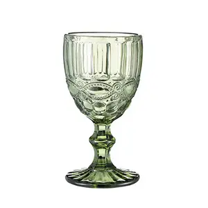 Ensemble de verres à vin/gobelets transparents/gobelets colorés en relief Design diamant verre à eau verrerie Vintage