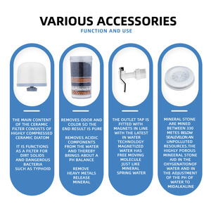 Filtre à eau à charbon actif minéral de grande capacité de 16L avec <span class=keywords><strong>robinet</strong></span> de <span class=keywords><strong>robinet</strong></span> pour éliminer les bactéries de poussière - Product Image 4
