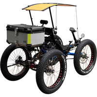 Quadricycle électrique tout-terrain ultime à 4 roues motrices |   Tricycle tout-terrain robuste à pneus larges |   Vélo électrique à quatre roues motrices TrikExplor