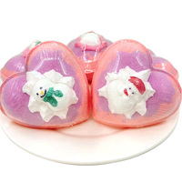 Bombes de bain bio personnalisées en forme de cœur - Colorées 100g pour usage domestique, cadeau relaxant pour spa
