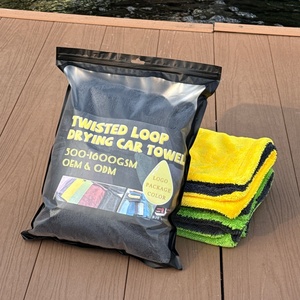 Wholesale High Quality Detailing 1200gsm 1400GSM 600GSM 60x90cm Dual Pile Layered Twisted Loop Microfiber <b>Drying</b> Car <b>Towels</b> - Product Image 1