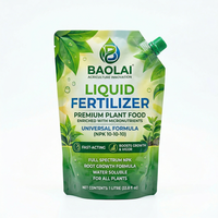 Pochettes souples personnalisées imprimées de 750 ml et 2 L avec bec verseur et poignée pour l'emballage d'engrais liquides