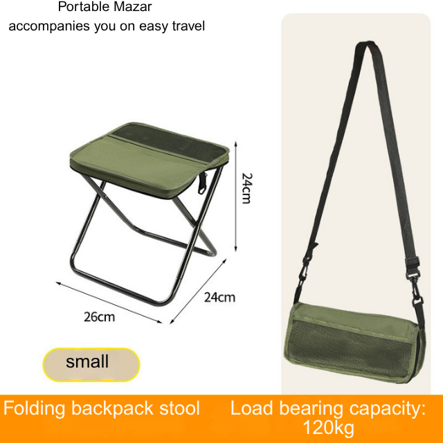 Green backpack stool small