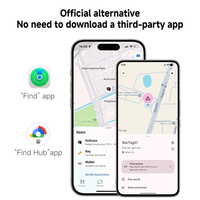 Système double pour traceur compatible iOS Android Google Find My, dispositif anti-perte, localisation mondiale