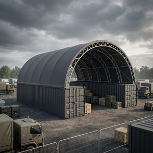Abri de stockage pour 3 voitures, à structure libre, résistant aux charges de neige, galvanisé à chaud, pour <span class=keywords><strong>garage</strong></span> automobile et stockage d'<span class=keywords><strong>urgence</strong></span> - Product Image 2