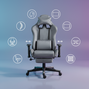 Chaise <span class=keywords><strong>de</strong></span> jeu et <span class=keywords><strong>de</strong></span> course moderne, inclinable, pivotante à 360 degrés, design ergonomique, réglable, en nylon extensible – <span class=keywords><strong>Vente</strong></span> chaude directe usine - Product Image 2