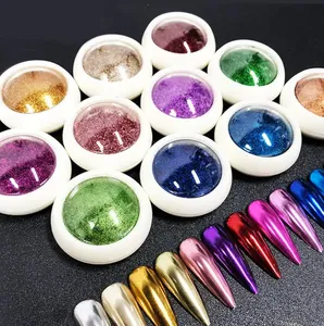 ผงวิเศษตกแต่งเล็บ 19 สี ผงกระจกเงาสีทอง สีเงิน โฮโลแกรม โครมเมียม ผงเมทัลลิก สำหรับตกแต่งเล็บ DIY สไตล์พังก์ - Product Image 3