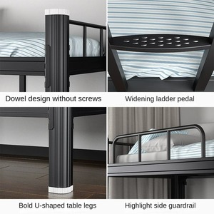 Gõ Xuống 300 Kg Nữ Hoàng Duy Nhất Đôi Sàn Kim Loại Giường Tầng Sắt Thép Giường Đôi Kích Thước Cho Người Lớn Ký Túc Xá Loft Ký Túc Xá - Product Image 6
