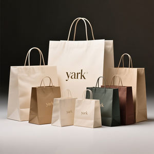 Bolsa de Papel Kraft Marrón con Cordón Personalizada, Bolsa de Compra Reutilizable Ecológica para Panadería y Supermercado - Product Image 4