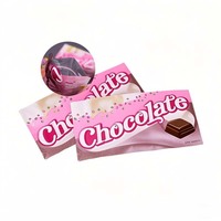 Sacs en Mylar réutilisables à fermeture éclair sur 3 côtés, imprimés en héliogravure, pour l'emballage de chewing-gum et de chocolat, résistants aux chocs, personnalisés