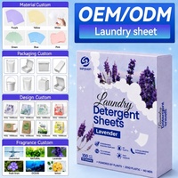 Feuilles de lessive sans plastique parfum lavande, feuilles de savon pour le linge, pour le voyage et la maison