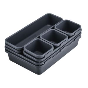 Juego de Cajas de Almacenamiento para Escritorio, 8 Piezas, Reutilizables, de Color Sólido, Sin Tapa, Organizadores para Escritorio - Product Image 5
