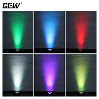 3x18W RGBWA UV Foco LED Portátil con Batería para Escenario, Control Inalámbrico DMX y por App Wifi, Mini Luces LED de Suelo Pequeñas