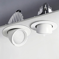 Nouveau Spot LED Encastrable Orientable et Réglable 5W - 50W COB Anti-Éblouissement, Lumière LED Type Trompe d'Éléphant