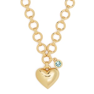 Inspiré En Acier Inoxydable Pendentif Collier Amour Charme Plaqué Or Doux Style Élégant De Fiançailles De Mariage Dainty Bijoux De Mode - Product Image 2