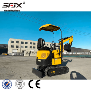 Mini-excavatrice sur chenilles Xinsda Machinery, équipement de construction hydraulique jaune, forte puissance de creusement, vente directe d'usine - Product Image 3