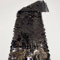 Tissu en maille extensible style TikTok Dubaï, tissu en dentelle à paillettes holographiques hexagonales de 60 mm pour robe de soirée de mariage