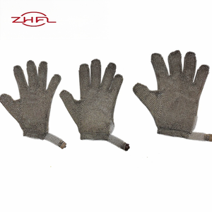 Guantes Metálicos Resistentes a Cortes con Cierre de Hebilla Ambidiestra y Malla de Alambre de Acero Inoxidable de Grado Alimenticio para Carnicería - Product Image 5