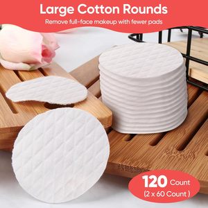 Disques démaquillants écologiques hypoallergéniques 100 % coton pur, 3 couches, 5,8 cm de diamètre, sans peluches, pour le nettoyage du visage - Product Image 4