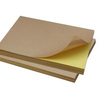 Lembar Label Perekat Sendiri A4 Coklat Kraft, Dapat Ditulis dan Dicetak untuk Printer Laser Inkjet, Stiker Barcode Kemasan