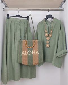 ชุดมุสลิมผู้หญิงคุณภาพสูง สวมใส่สบาย สไตล์มาเลเซีย ชุดเซ็ต <span class=keywords><strong>2</strong></span> ชิ้น ชุดลำลองฤดูร้อนสำหรับผู้หญิงมุสลิม เสื้อผ้าผู้หญิงมุสลิม - Product Image 5