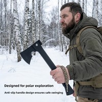 Hache tactique multifonctionnelle de survie pour le camping en plein air, la coupe de bois, les situations d'urgence en voiture, avec manche en plastique, personnalisable OEM Sipto DIY