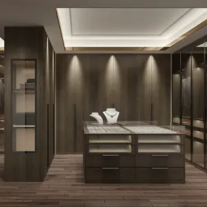 2023 Luxe Hotel Villa Led Licht Groot Wit Garderobe Systeem Voor Slaapkamer