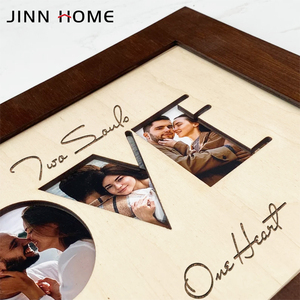 กรอบรูปไม้สลักเลเซอร์ลาย LOVE คู่รัก สองดวงใจหนึ่งเดียว ของขวัญวันครบรอบแต่งงานสุดโรแมนติก ขายส่ง - Product Image 4