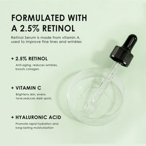 Retinol Vitamina C Suero facial antiarrugas Rejuvenecimiento Nutritivo Iluminador Cuidado DE LA PIEL Suero de retinol Etiqueta privada - Product Image 4
