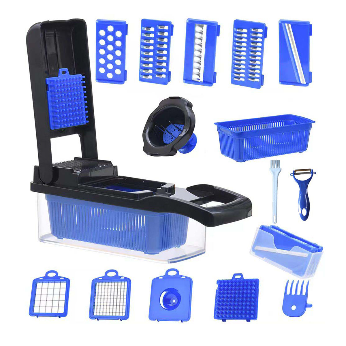 Black and sapphire blue