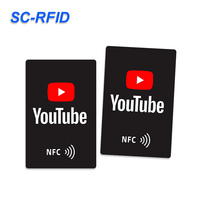 Tarjeta NFC RFID de Plástico Programable con Código QR de Impresión Rápida para Redes Sociales y Reseñas de Google NFC 213