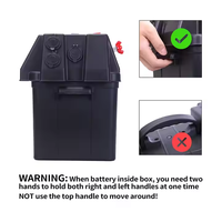 Boîtier de batterie électrique portable DC-DC 8D étanche en ABS/PC PVC pour accessoires de voiture 12V 24V pour le camping stockage d'énergie marine vide