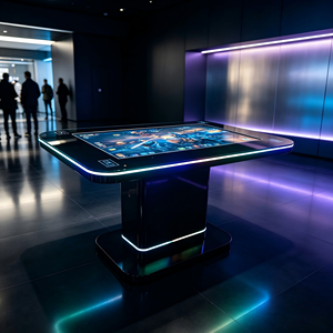 <span class=keywords><strong>Table</strong></span> tactile <span class=keywords><strong>interactive</strong></span> LCD capacitive de 32, 43, 55, 65 et 75 pouces avec charge sans fil et bande lumineuse LED - Product Image 5